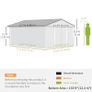 13 x 11ft Large Metal Storage Shed Sliding Doors - Warm Grey Image 4