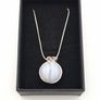 925 Vintage Sterling Silver Necklace, Montrose Blue Agate And Marcasite Reversible Pendant Image 10