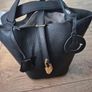 Small real leather picotin style bag Image 5