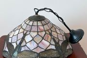 Vintage tiffany style stained glass ceiling pendant light ready to hang