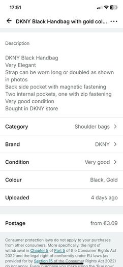 DKNY Black Handbag