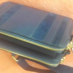 Brand new navy leather handbag