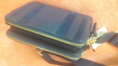 Brand new navy leather handbag