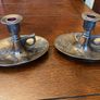 GENESIS  of Mullingar FURTHER REDUCED set of two candle holders as new   Snow fox candle holders Image 2