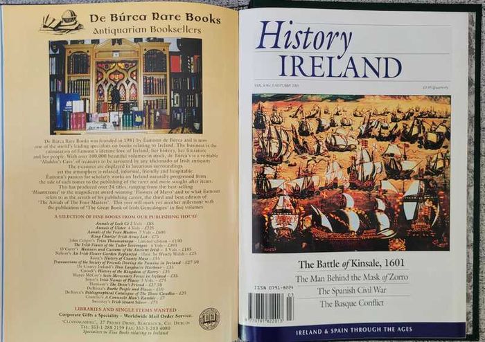 History Ireland Magazine 12 Issues 1999 to 2001 with Official Binder