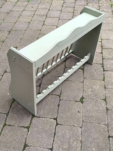 Beautiful Sage Green Wall-Mounted Plate Rack & Shelf