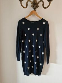 Navy knitted womens dress
