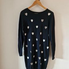 Navy knitted womens dress
