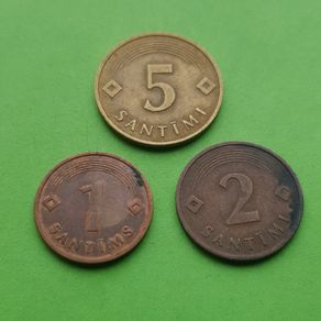 Latvia 1992 year 3 coins.