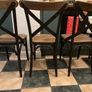 4 x Wood / Metal Dining Chairs Image 9