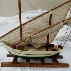 Nautical Wooden Model Sailboat