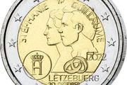 Luxembourg 2 Euro Commemorative Coin 2022 - 10th  Wedding Anniversary of Guillaume and Stephanie. Uncirculated.