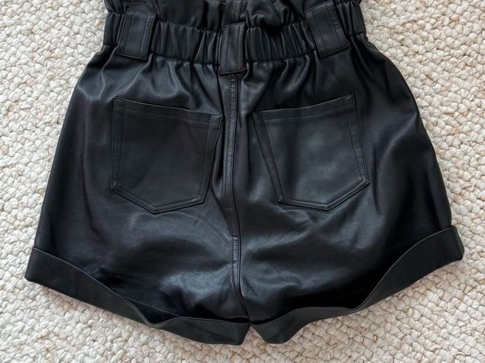 River Island leather shorts
