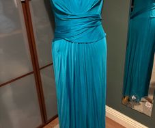 Issa London Turquoise with Flattering neckline Maxi Dress Size 10