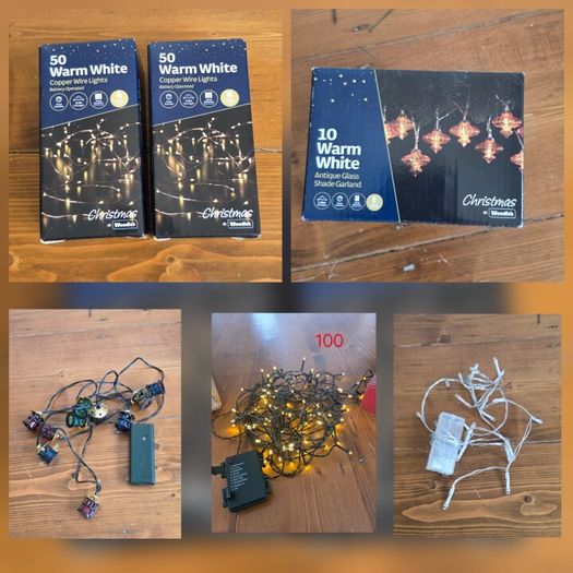 Christmas Lights Bundle - Warm White, Copper Wire & Decorative Lights
