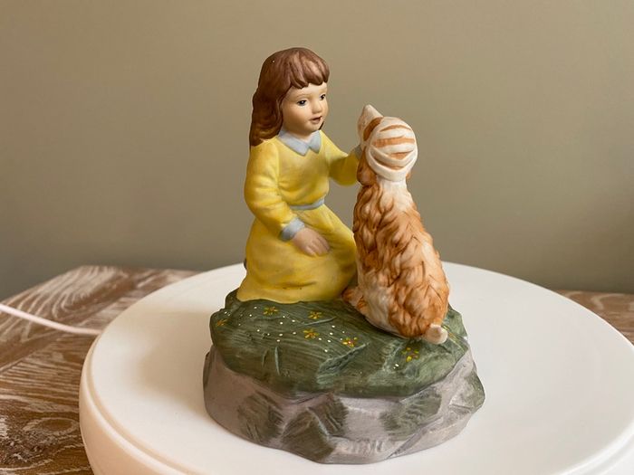 Christopher Wren Childsplay Figurine Girl with a Dog, Fine China
