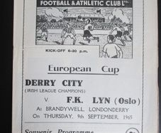 Derry City V Fk Lyn Euro Cup 1965 Programme