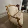 Louis XVI-style gilt settee and armchair, tapestry upholstery Image 6