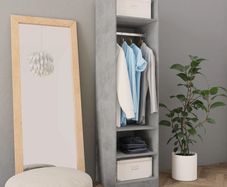 Wardrobe Concrete Grey 50x50x200 cm Chipboard