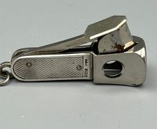 Vintage Sterling Silver Pocket Cigar Cutter h/m 1962 Birmingham - W.H.LD