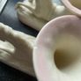 BELEEK antique pair of cornucopia seahorse vases Image 7