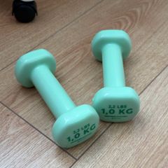 A pair of 1kg dumb bells