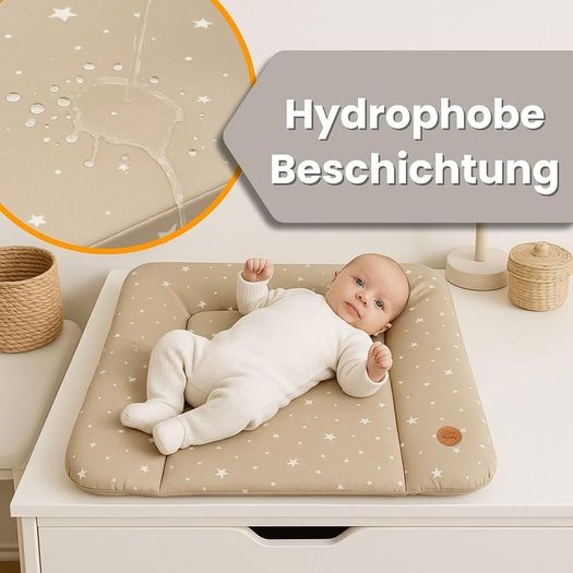 Changing pad wipeable and waterproof 75x72 cm - changing mat to place on changing table, changing top, changing dresser, or washing machine, changing mat 75 x 72 Giraffe