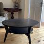 Large Round Dark Wood Coffee Table Ikea Great Condition Image 5