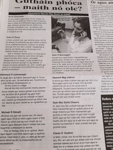 Gaeilge magazine from 2000