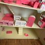girl's doll house with pretend play furniture Image 8