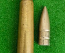 Rare Pre-WWII 1938 .50 Vickers Incendiary Shell complete with Inert