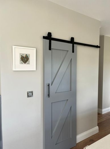 Black rustic sliding tracks