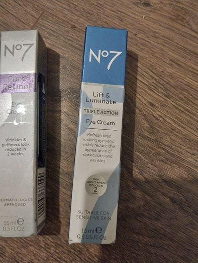 No7 Pure Retinol Eye Cream and No7 Lift & Luminate Triple Action Eye Cream Please read description