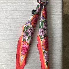 Scarf scrunchie hair bow