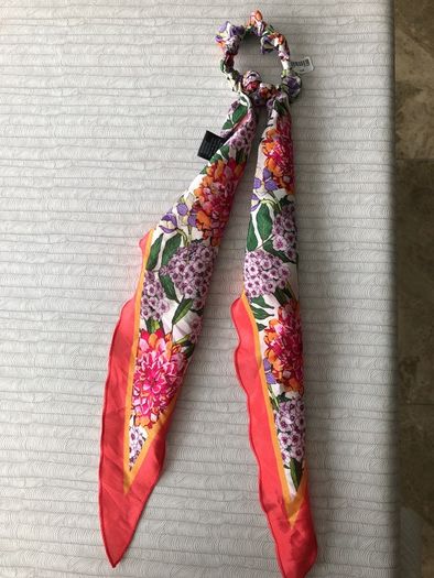 Scarf scrunchie hair bow