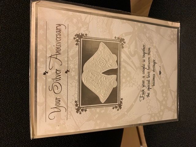 Silver anniversary greeting card (25 years married)