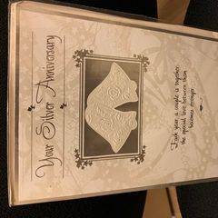 Silver anniversary greeting card (25 years married)