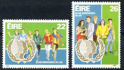 IRELAND 1985 - SCOTT # 624-625 - International Youth Year - Mint Never Hinged