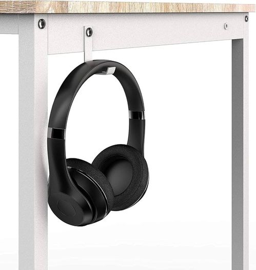 Writing Computer Desk, Office Work Desk for student and worker, Laptop Table with Storage Bag and Headphone Hook,Modern Simple Style Desks for Bedroom, Home, Office(100x50x75cm)