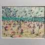 Original Art - Auction - Coastal Aesthetic Beach Art Original Drawing A4 mounted Image 2