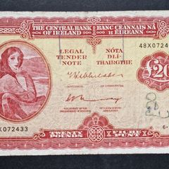 Ireland 20 pound Lady Lavery 1975 Banknote