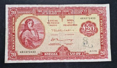 Ireland 20 pound Lady Lavery 1975 Banknote
