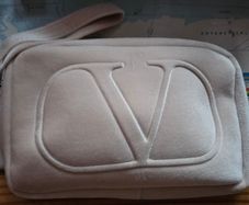 Valentino Velvet Teddy Makeup Cosmetic Clutch Bag