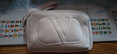 Valentino Velvet Teddy Makeup Cosmetic Clutch Bag