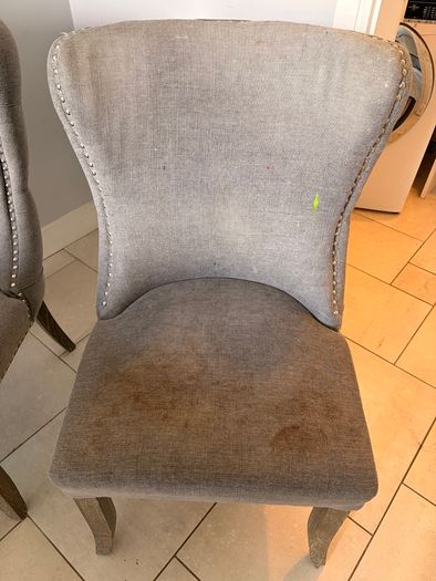 Solid wood table with dining chairs