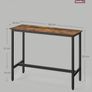 Industrial Design Rectangular Bar Table Vintage Brown Image 4