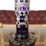 Superb Very Tall  Bristol Blue Hand Blown Late Victorian Art Nouveau Glass Vase Image 8