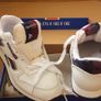 Reebok Classic CL Leather Split Size-UK-4.5/EUR-36.5 71-43179 White/Jet Blue/Cabernet Limited Edition-2001 Image 3