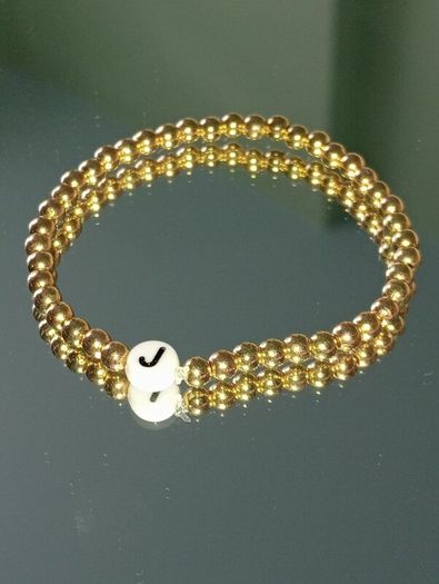 Handmade bracelet crystal pearl gold