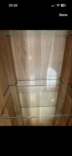 Solid oak glass cabnet